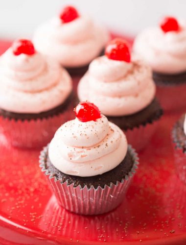 Cherry Coke and chocolate makes dynamic duo in these fun to make and eat chocolate cupcakes!