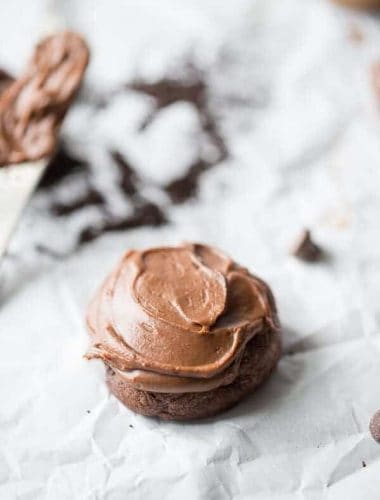 Coffee cookies that are rich and chocolaty and made with the best mocha frosting ever! lemonsforlulu.com