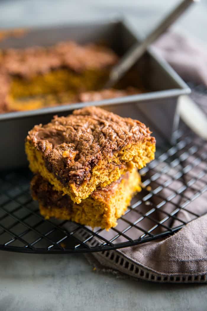 pumpkin bars recipe two stacked