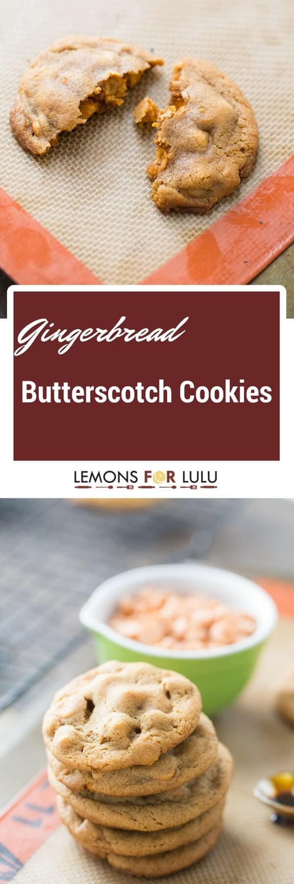 Warm gingerbread gives you a cozy feeling while you munch on these easy gingerbread cookies. Butterscotch chips add a uniquely sweet twist!