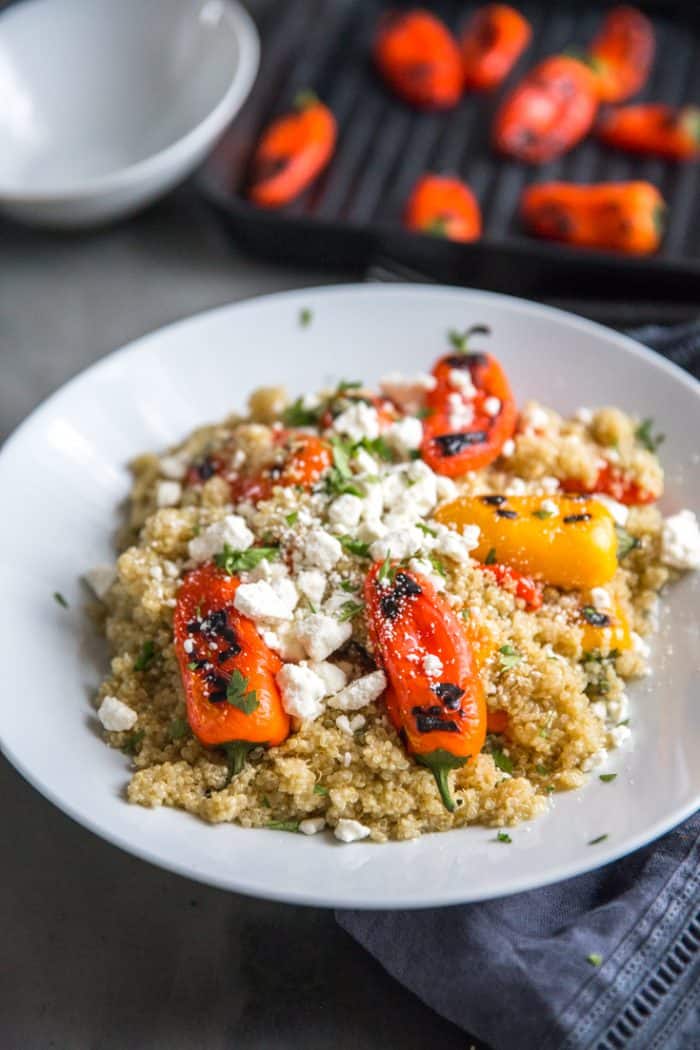 Roasted peppers with quinoa 