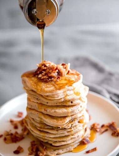 easy pancakes with maple syrup