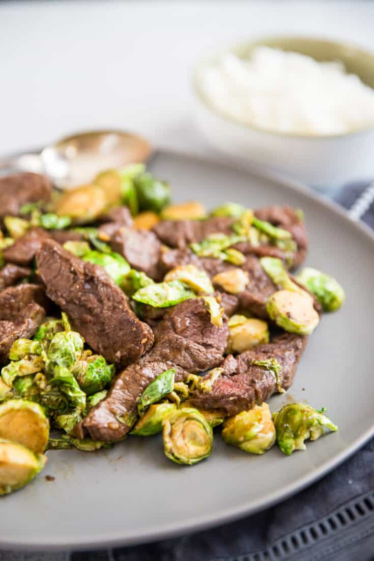 Beef and Brussels Sprouts Stir Fry