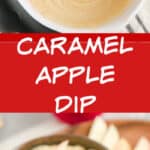 caramel apple dip with title