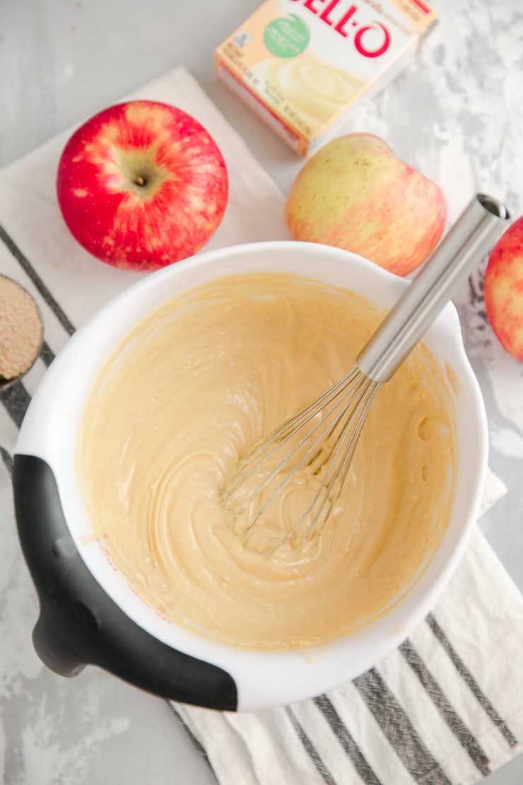 caramel dip with whisk