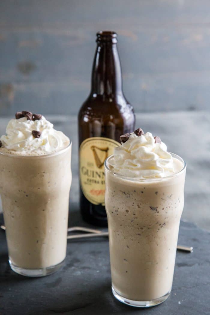 Guinness milkshake two glasses