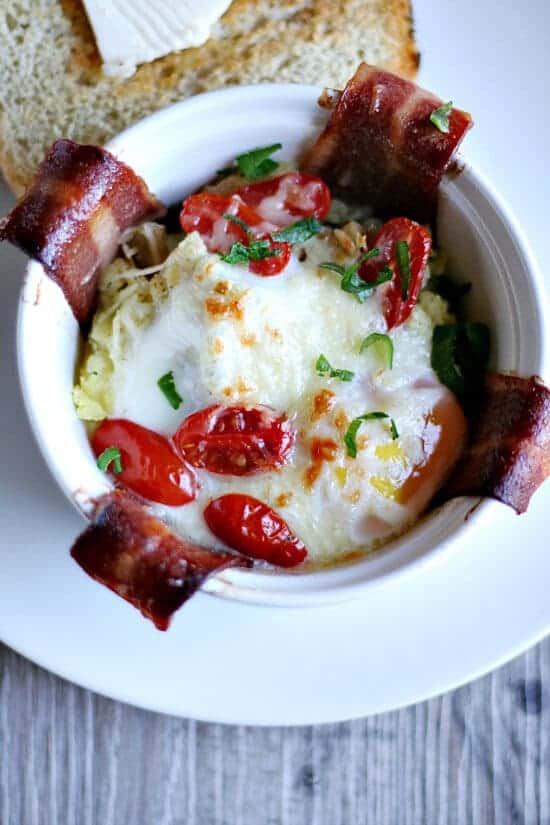 Ranch Smashed Potato Baked Eggs via Heather’s French Press: Meal Plans Made Simple