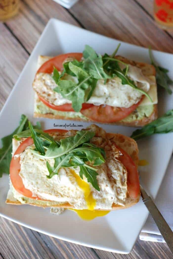 Open Faced Fried Egg and Edamame Sandwich 2
