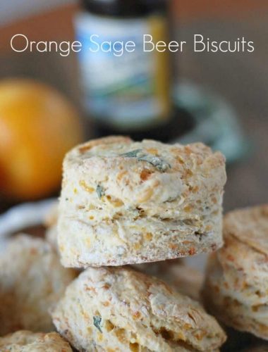 Intensely orange biscuits made with fresh sage and beer www.lemonsforlulu.com