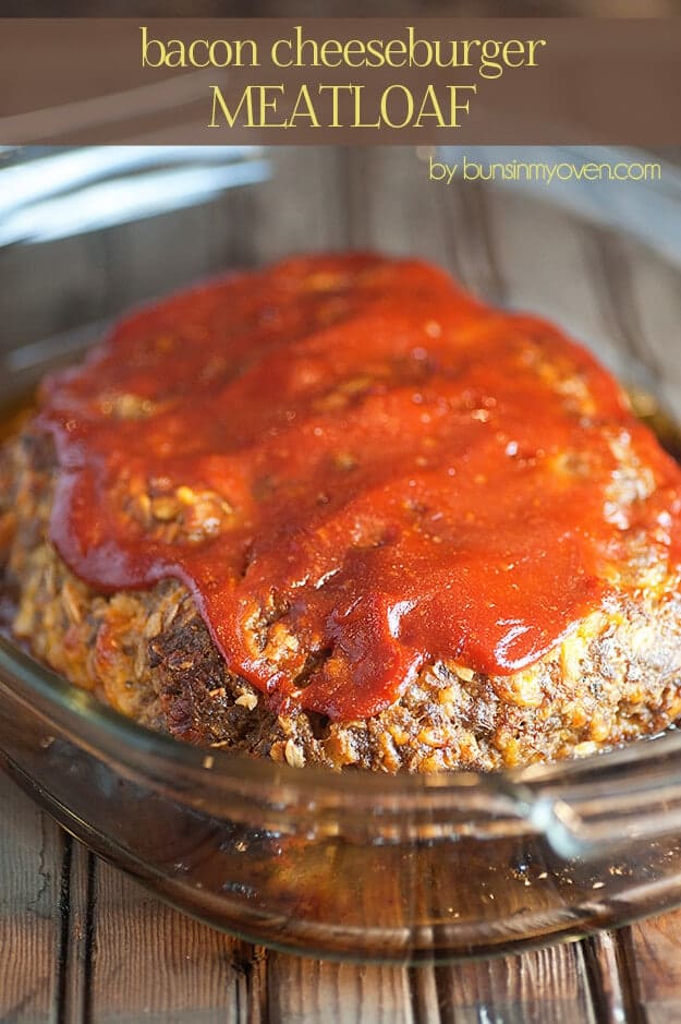 Bacon Cheeseburger Meatloaf | Buns in My Oven via lemons for lulu