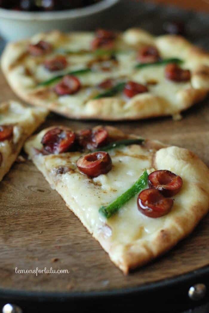 Grilled Brie & Cherry Pizza 3
