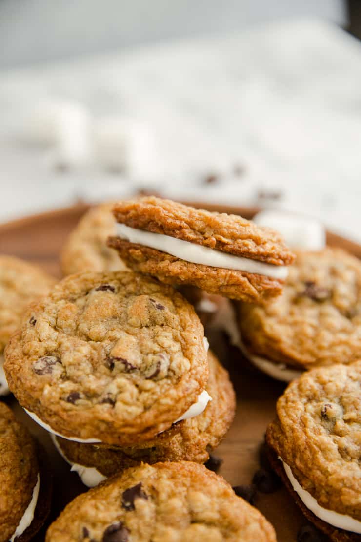 oatmeal cream pies stacked