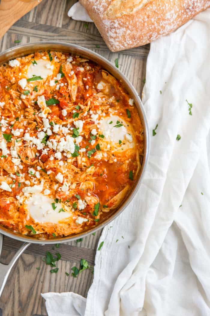 Breakfast baked eggs with I'm a skillet