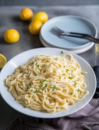 Lemon pasta with lemons