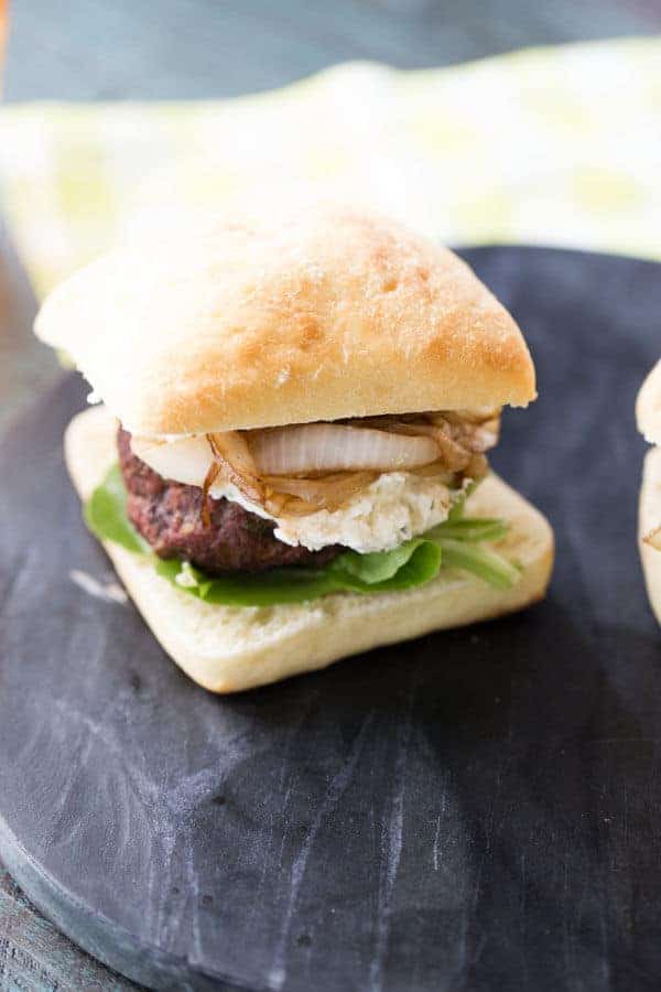 Boursin cheese makes this easy cheeseburger recipe outstanding! The caramelized onions and savory beef patty are tasty accomplices! lemonsforlulu.com
