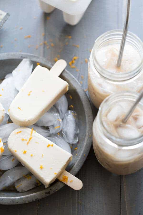 Chai Tea Latte is front and center in these creamy and cool gelato popsicles! lemonsforlulu.com #IDelightInChai