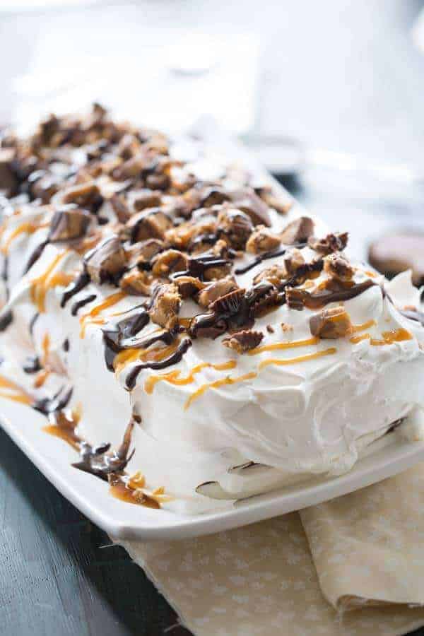 Peanut Butter Chocolate Ice Cream Cake - The Sugar Coated Cottage