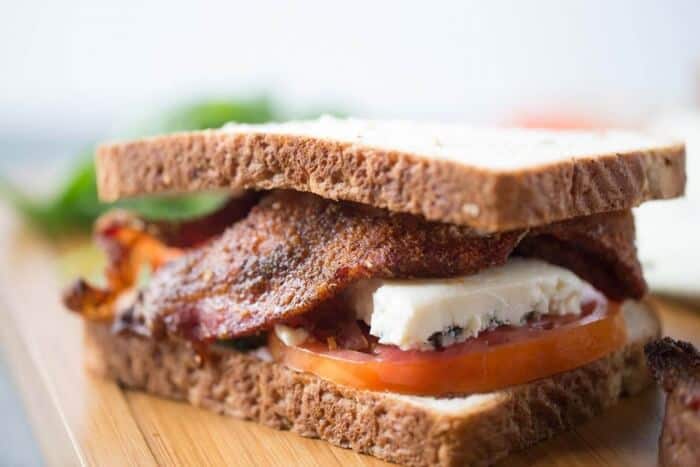 This is the ultimate BLT sandwich! It has bbq bacon and creamy blue cheese; a unique spin on a favorite sandwich! lemonsforlulu.com