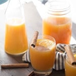 Hot apple cider, bourbon and a splash of juice; that's all thats needed for this belly-warming cocktail! lemonsforlulu.com