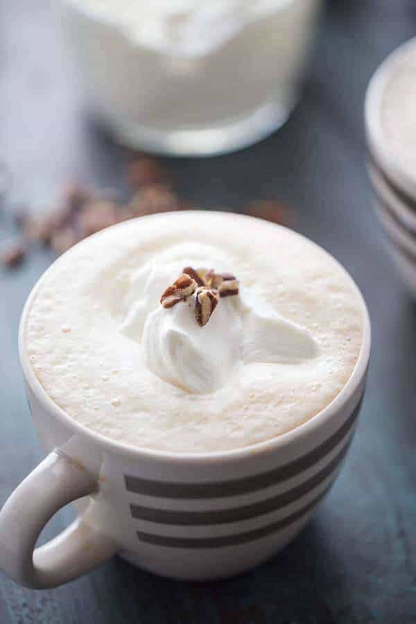 A simple butter pecan latte recipe that tastes better than any coffee shop latte! lemonsforlulu.com
