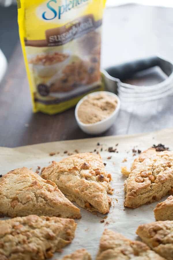 Maple syrup subtly infused these simple scones that are full of butterscotch chips. A creamy maple glaze is drizzled over the top which turns these scones into something spectacular! lemonsforlulu.com