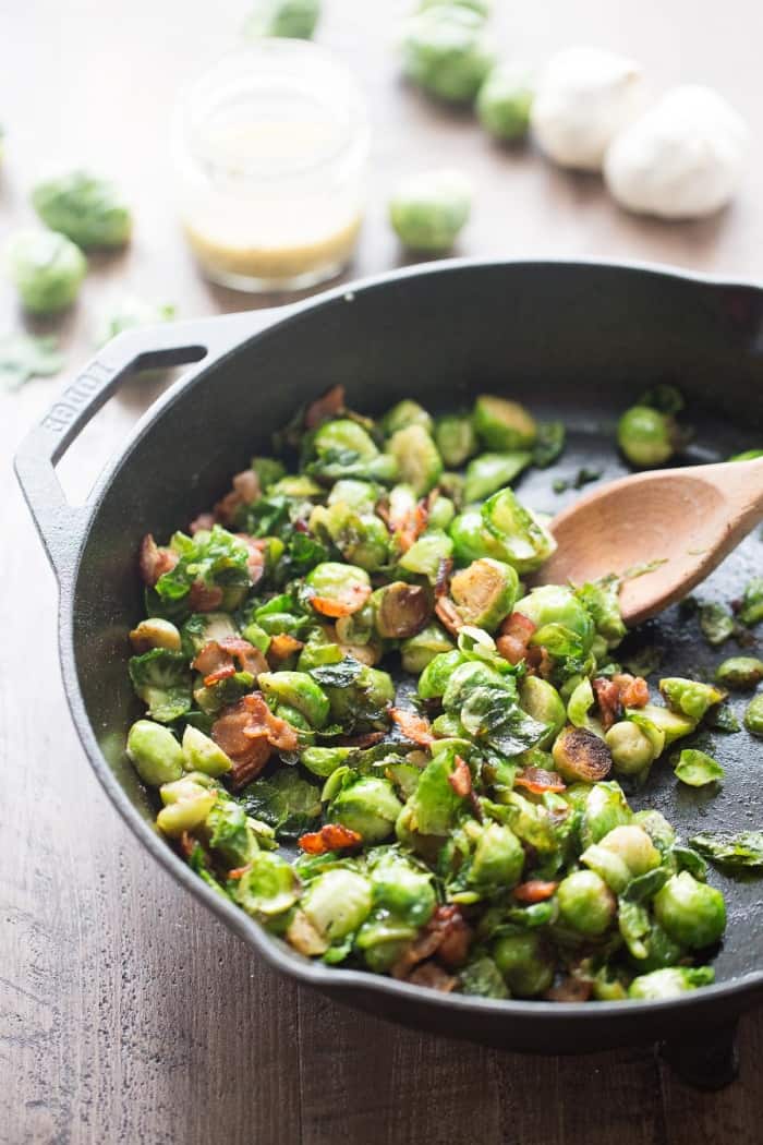 You have to make this Brussels sprouts and farro recipe; the honey mustard dressing sets it apart! lemonsforlulu.com