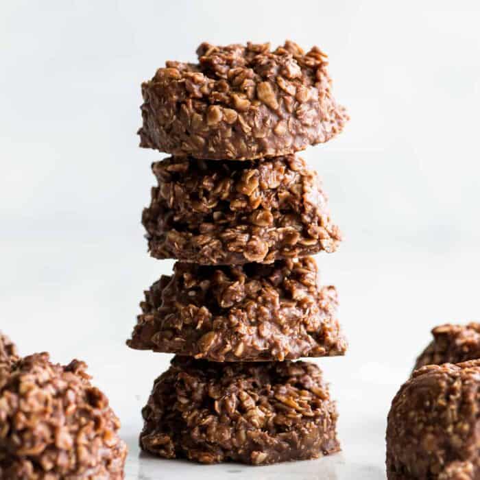 Healthy No-Bake Chocolate Peanut Butter Christmas Cookies