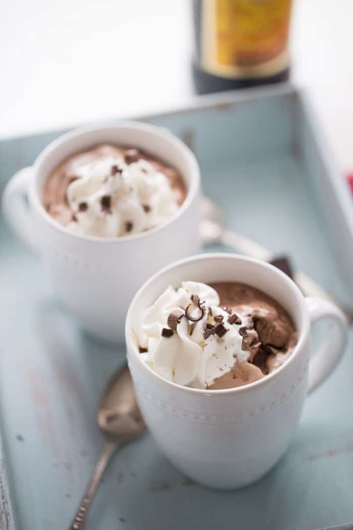 This hot mudslide drink with ice cream is the richest, creamiest hot chocolate you’ve ever tasted! lemonsforlulu.com