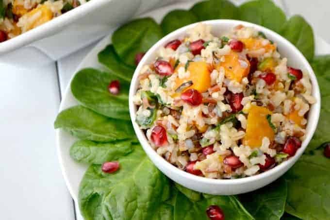 Butternut Spinach Healthy New Year's Recipes Multi-Grain Medley