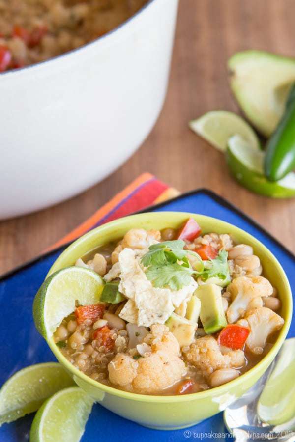 Cauliflower and Quinoa White Chili