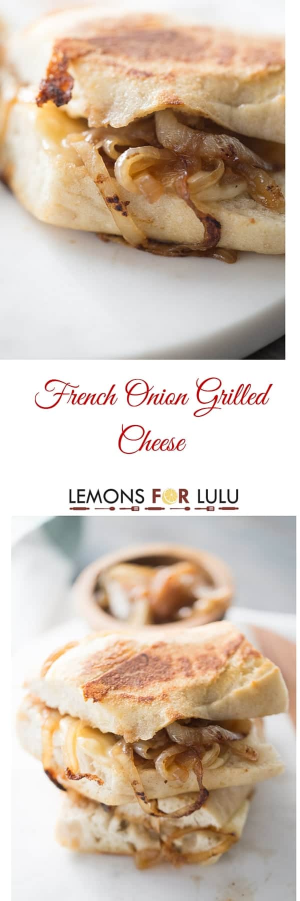 Caramelized onions and lots of gooey cheese come together to taste like the classic French onion soup!! lemonsforlulu.com
