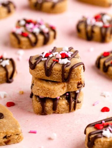 Healthy Cookie Dough Hearts valentine's day recipes
