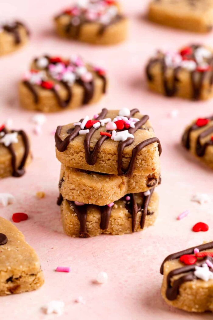 Healthy Cookie Dough Hearts valentine's day recipes