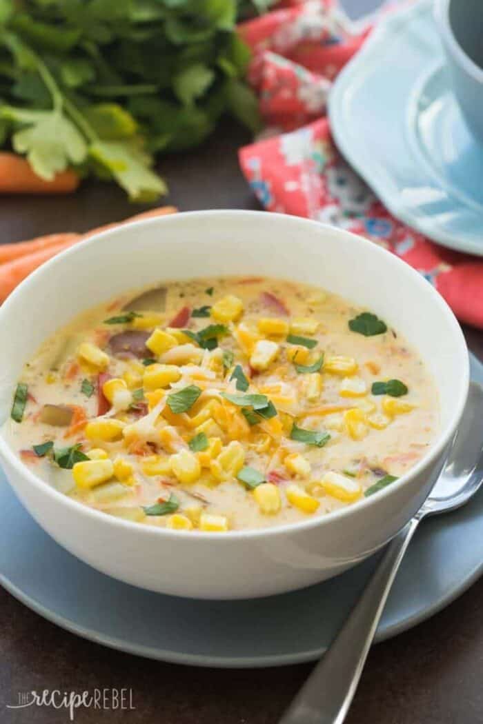 Healthy New Year's Recipes Quinoa Corn Chowder