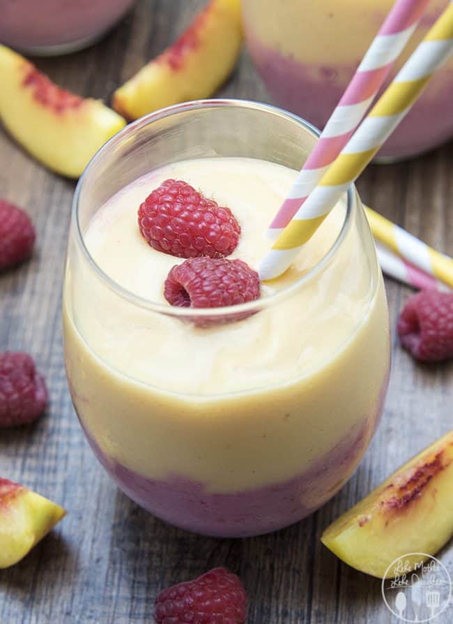 Raspberry Peach Smoothie Healthy New Year's Recipes