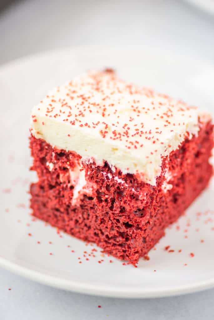 Red Velvet Valentine's day recipes Poke Cake