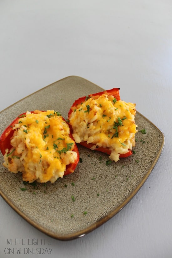 Shrimp and Garlic Rice Healthy New Year's Recipes Stuffed Peppers