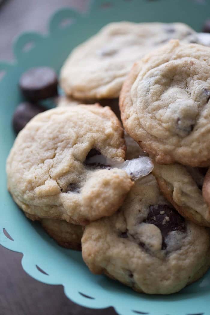 Peppermint Patty's are the star in these easy peppermint patty cookies! These cookies are fabulous with their cool minty flavor and sweet chocolate chips!