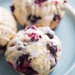 Breakfast never looked better then when it starts off with these tender blueberry muffins!
