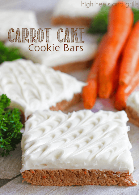 Carrot Cake Cookie Bars spring recipes