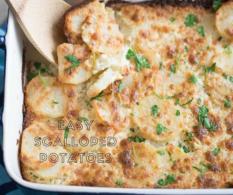 Scalloped potatoes recipe with Boursin cheese is creamy and delicious!