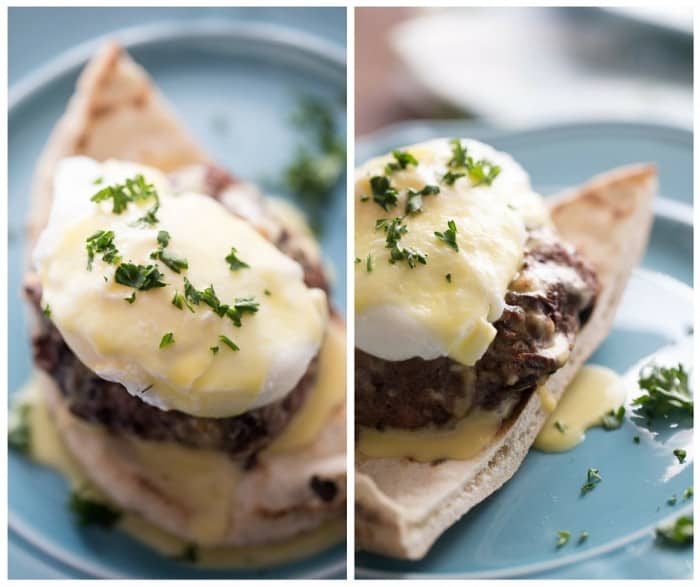 An easy egg benedict recipe with lots of bold, Greek flavor in every bite!