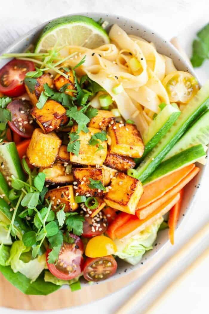 Healthy Thai Salad with Lemongrass Dressing