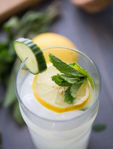 A simple and utterly refreshing cucumber mint cooler recipe!