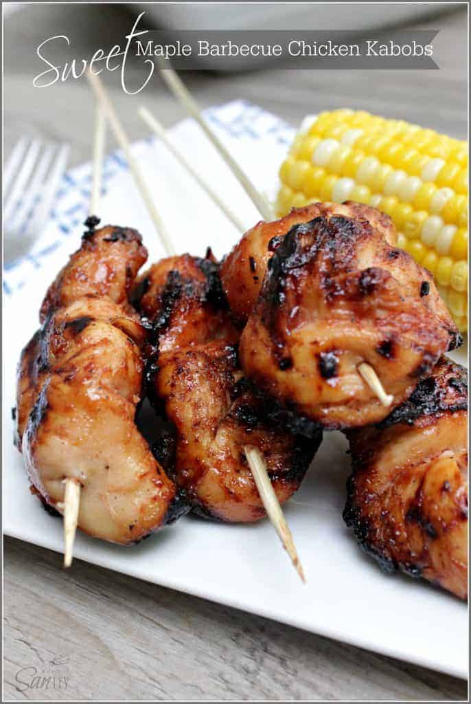 Sweet Maple BBQ Kabobs memorial day recipes
