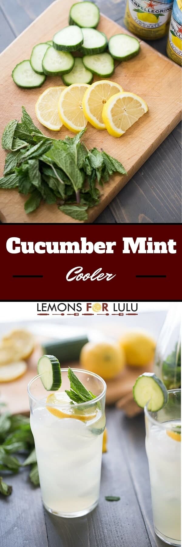 Crisp cucumbers, fresh mint, tangy lemons make this cooler one deliciously refreshing drink!