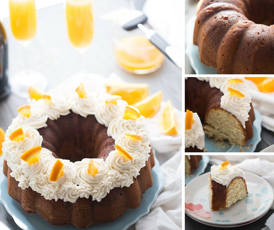 This simple bundt cake recipe is made to taste just like a mimosa cocktail; desserts with champagne are always good!