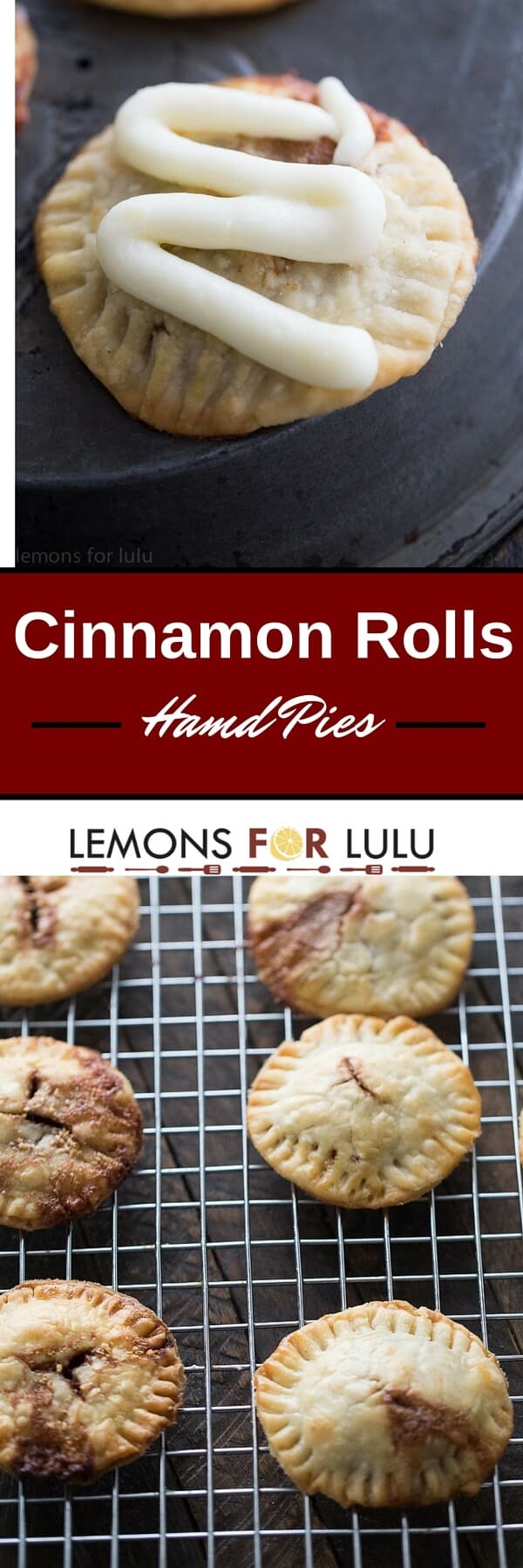 A quick and easy cinnamon rolls recipe that takes every day ingredients and turns them into portable hand pies bursting with cinnamon roll flavor!