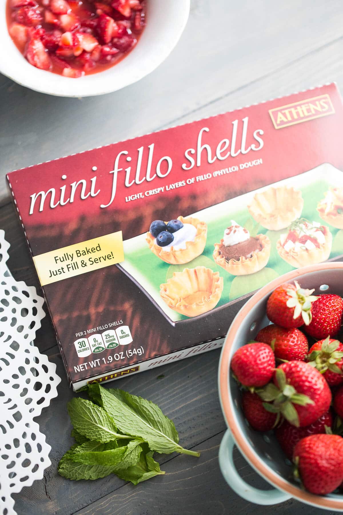 Strawberries Romanoff is such a great way to use fresh strawberries. Fillo cups make the best cups for this simple, fruity recipe.