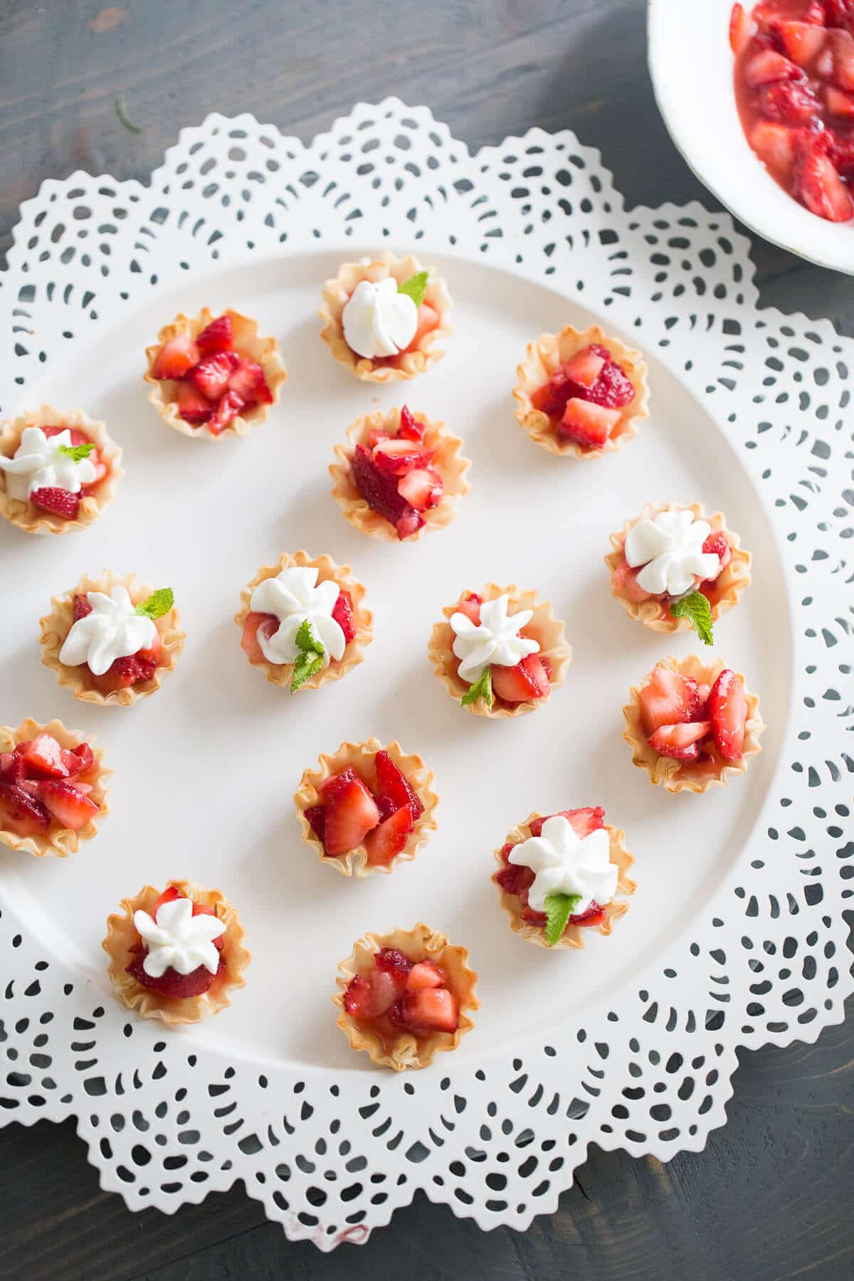 Strawberries Romanoff is such a great way to use fresh strawberries. Fillo cups make the best cups for this simple, fruity recipe.